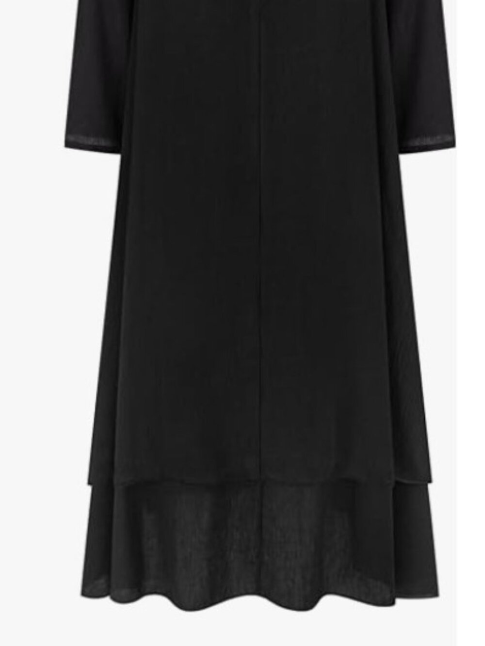 Long Sleeve V Neck Casual Irregular Hem Maxi Dress size 3XL - Picture 13 of 13